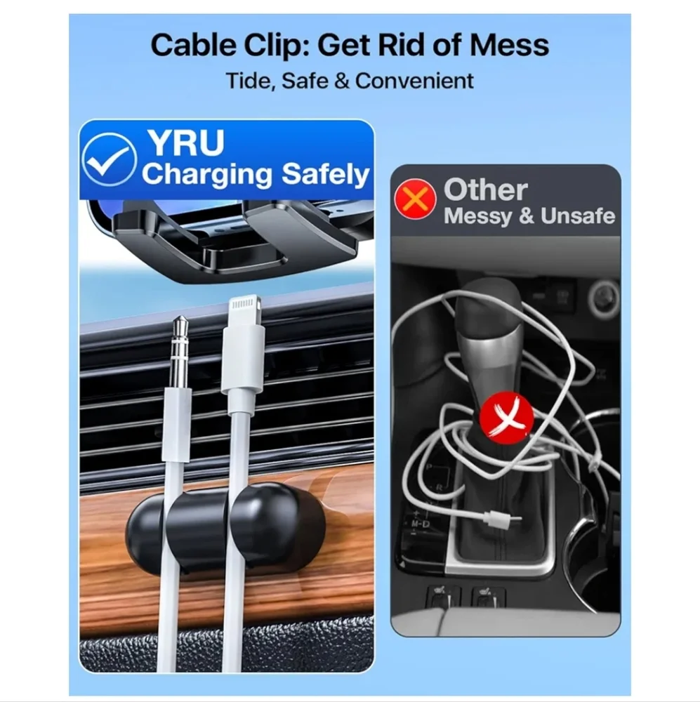 NEW - YRU Black Car Phone Mount
